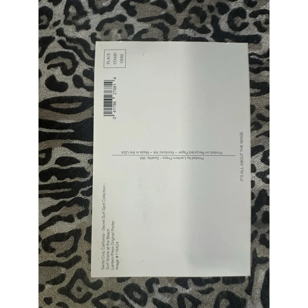 Santa Cruz, California Postcard Secret Surf Spot Collection Beach Surf Wave!